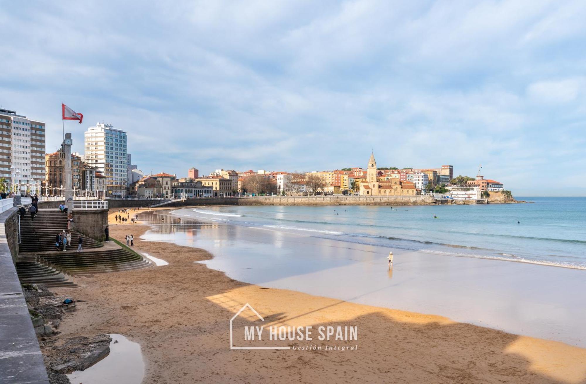 Myhousespain - Radiante Piso Junto A La Playa Хихон Экстерьер фото